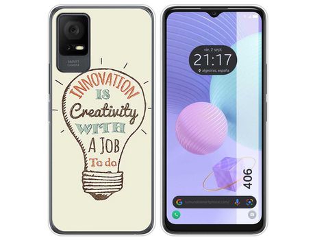Funda Silicona para TCL 406 diseño Creativity Dibujos