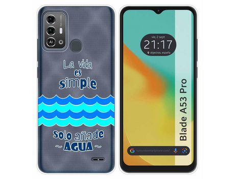 Funda Silicona para Zte Blade A53 Pro diseño Agua Dibujos