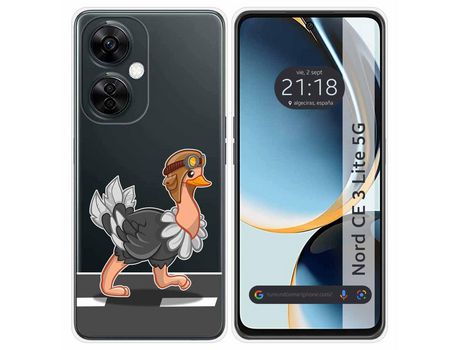 Funda Silicona Transparente para Oneplus Nord CE 3 Lite 5G diseño Avestruz Dibujos