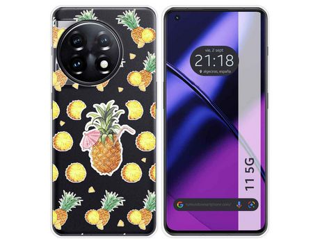 Funda Silicona Transparente para Oneplus 11 5G diseño Piña Dibujos