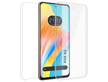 Funda Doble Transparente Pc Tpu Full Body 360 para Oppo A58 4G