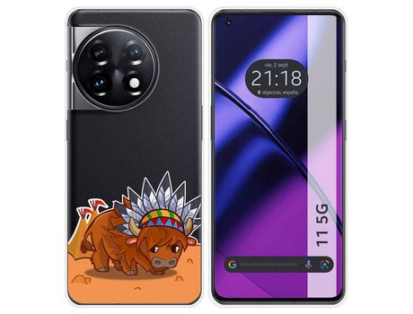 Funda Silicona Transparente para Oneplus 11 5G diseño Bufalo Dibujos