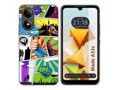 Funda Silicona para Zte Blade A33s diseño Comic Dibujos
