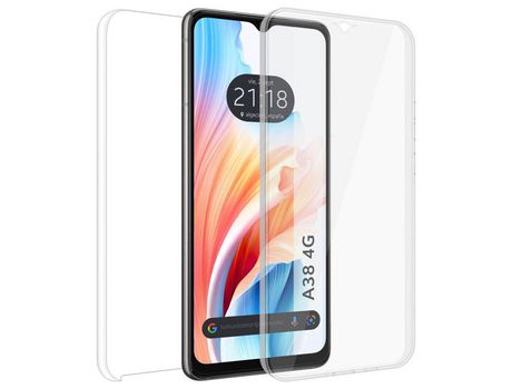 Funda Doble Transparente Pc Tpu Full Body 360 para Oppo A38 4G