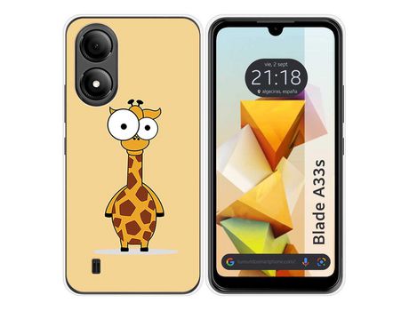 Funda Silicona para Zte Blade A33s diseño Jirafa Dibujos