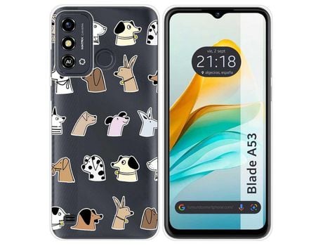 Funda Silicona para Zte Blade A53 diseño Perros Dibujos