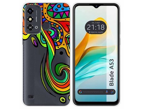 Funda Silicona para Zte Blade A53 diseño Colores Dibujos