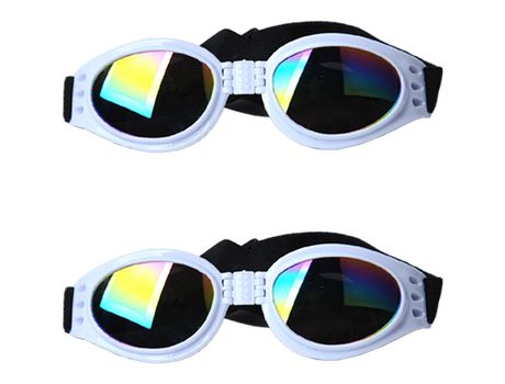 Gafas para perros Gafas de sol para perros Correa ajustable para gafas de sol UV Protección impermeable para perros ELKUAIE