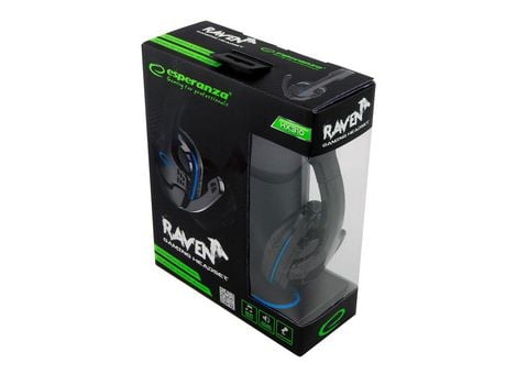 Auriculares con Micrófono EGH310B (Azul Negro Wi-Fi Jack 3.5 mm x 2 Alámbrico) ESPERANZA