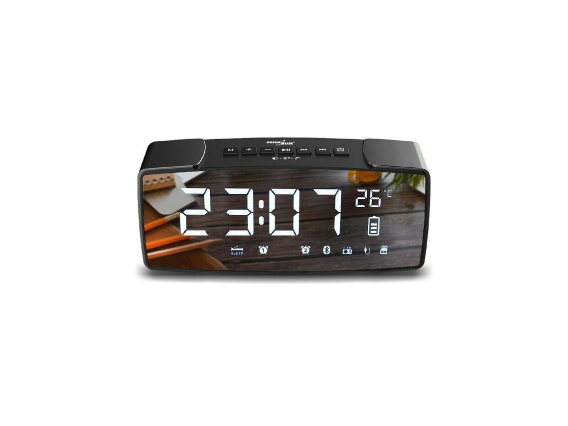 Reloj-Despertador 62917 Negro Gris Monocromo Negro/Gris GREENBLUE