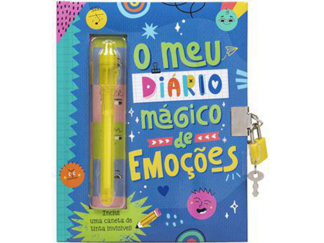 Libro O Meu Diário Mágico de Emoções com Cadeado - Inclui Caneta Tinta Invisível (Portugués - Tapa Dura)