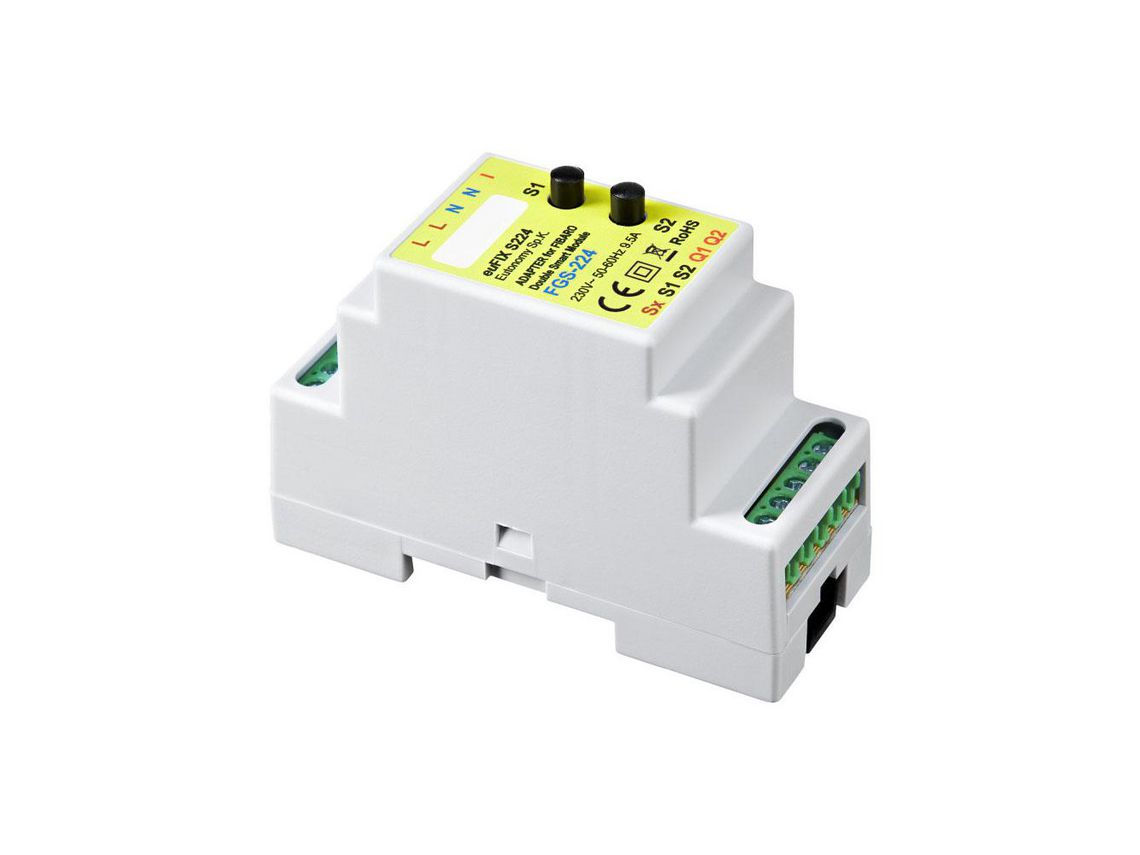 Adaptador Eufix Din para Módulo Inteligente Dual Fibaro Fgs-224 con Botones EUROTRONIC