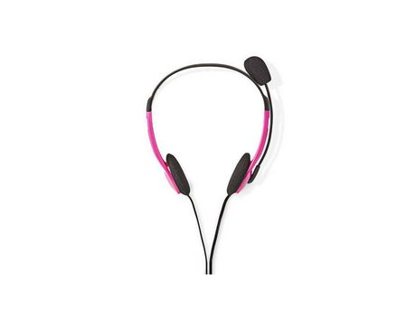 NEDIS Auriculares Flexibles para PC Rosa