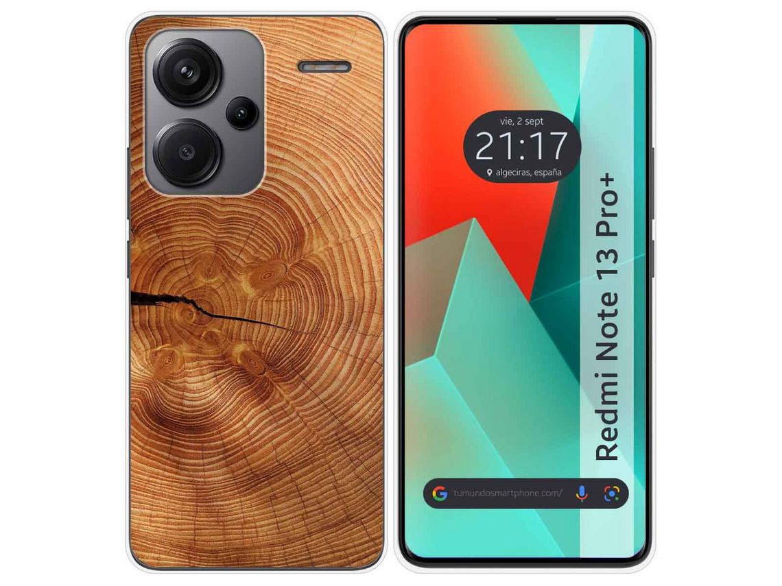 Funda Silicona para Xiaomi Redmi Note 13 Pro Plus 5G diseño Madera 04 Dibujos TUMUNDOSMARTPHONE