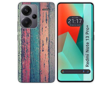 Funda Silicona para Xiaomi Redmi Note 13 Pro Plus 5G diseño Madera 10 Dibujos TUMUNDOSMARTPHONE