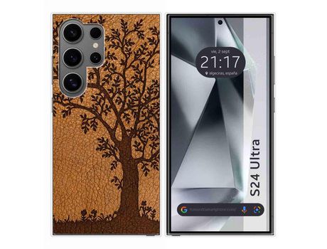 Funda Silicona para Samsung Galaxy S24 Ultra 5G diseño Cuero 03 Dibujos TUMUNDOSMARTPHONE
