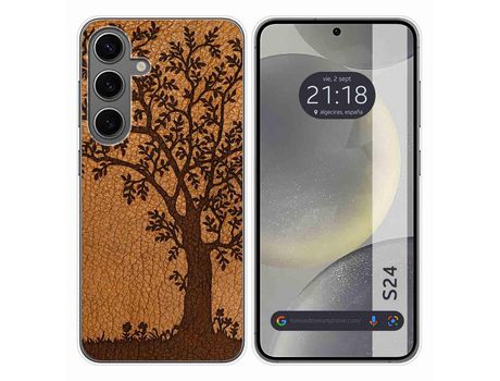 Funda Silicona para Samsung Galaxy S24 5G diseño Cuero 03 Dibujos TUMUNDOSMARTPHONE