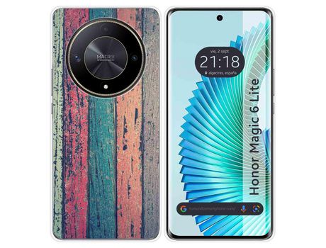 Funda Silicona para Huawei Honor Magic 6 Lite 5G diseño Madera 10 Dibujos TUMUNDOSMARTPHONE