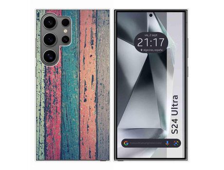 Funda Silicona para Samsung Galaxy S24 Ultra 5G diseño Madera 10 Dibujos TUMUNDOSMARTPHONE