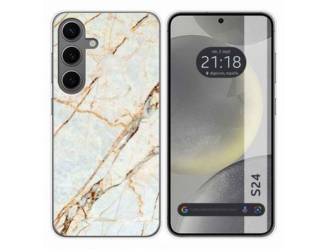Funda Silicona para Samsung Galaxy S24 5G diseño Mármol 13 Dibujos TUMUNDOSMARTPHONE