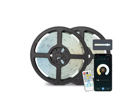 Tira SmartLED Ksix 2x5m (10metros), Recortable, 1000lm, App Compatible Alexa, Google Home, Siri, Blancos CCT
