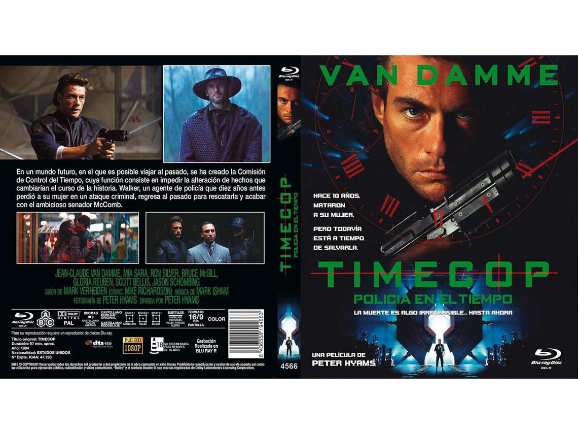 Blu-ray Timecop (1994) / Timecop, policía en el tiempo (Edición en Español)