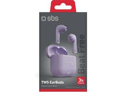 Auriculares Beat Free TWS SBS Morado