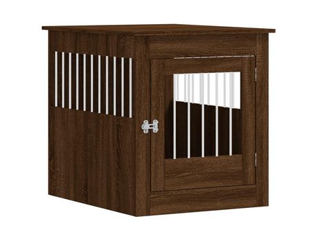 Jaula para perros VIDAXL madera ingeniería roble marrón (64,5x80x71 cm)