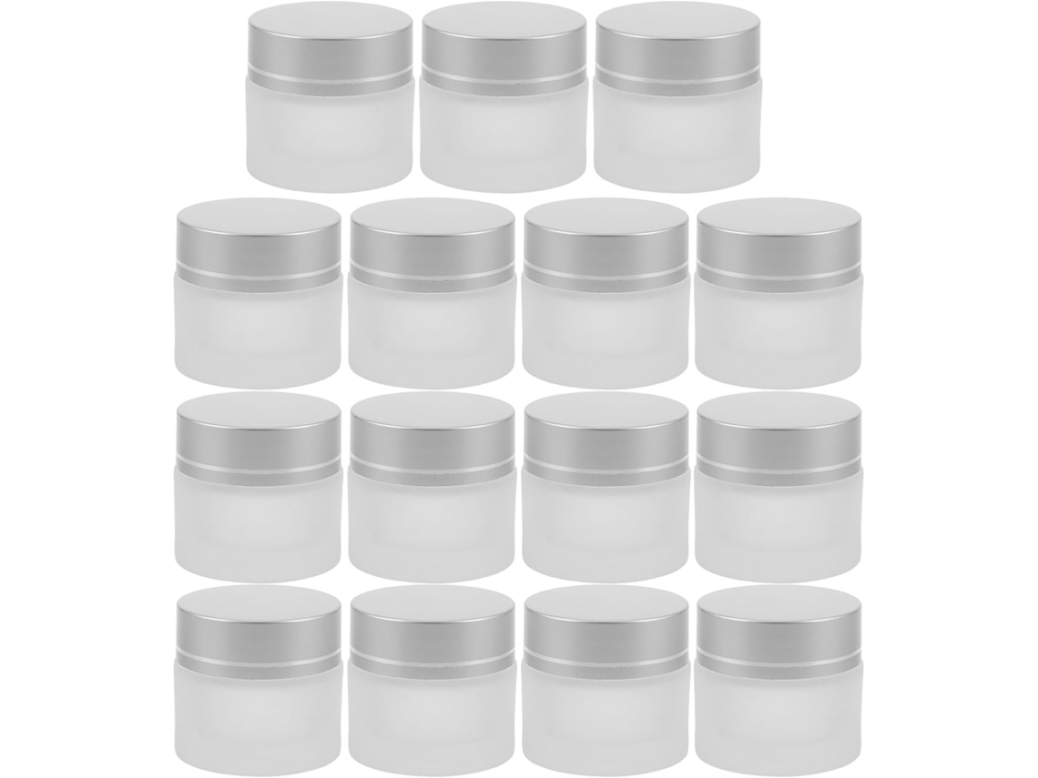 Lot De 15 Pots Cosmétiques En Verre : Pot Rechargeable 10 G Pour Crème Contour Des Yeux, Finition,