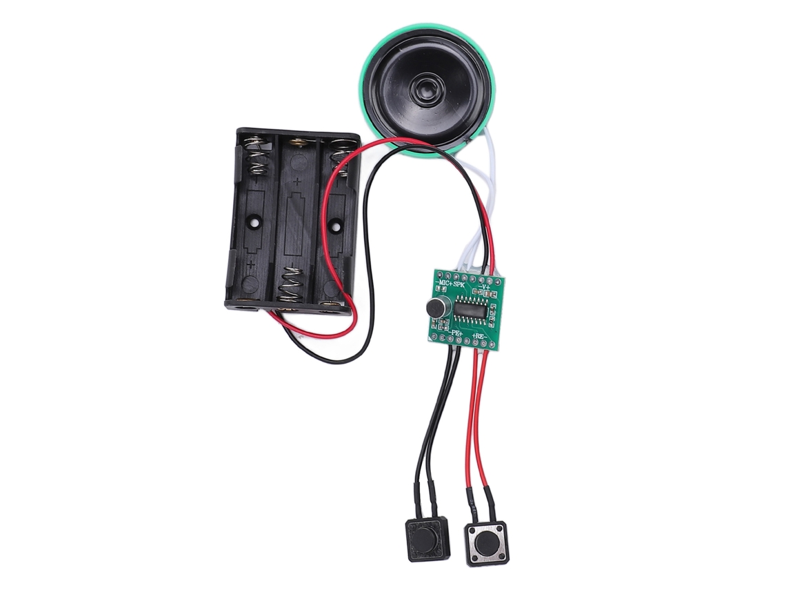 Módulo de voz grabable Danu para tarjetas de felicitación, 30 segundos, funciona con pilas AAA de 4,5 V, chip de sonido nítido.
