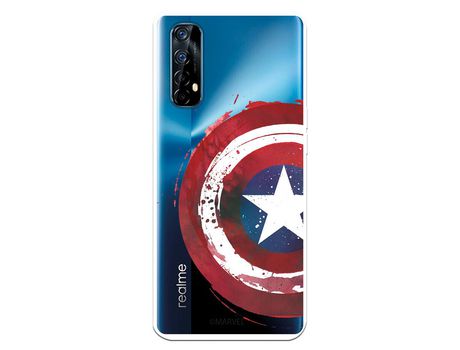 Funda para Realme 7 Oficial de Marvel Capitan América Escudo Transparente - Marvel