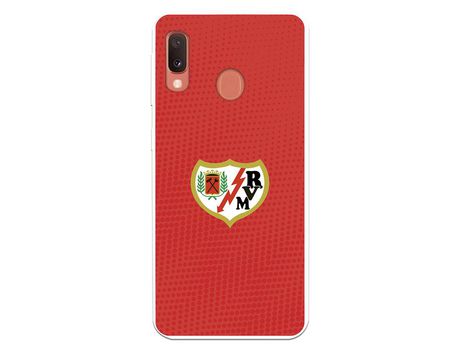 Funda para Samsung Galaxy A20e del Rayo Vallecano Escudo Fondo Rojo - Licencia Oficial Rayo Vallecano