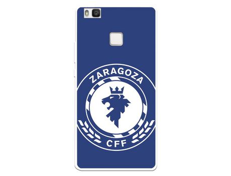 Funda para Huawei P9 Lite del Zaragoza CF Femenino Escudo Grande Fondo Azul - Licencia Oficial Zaragoza CF Femenino