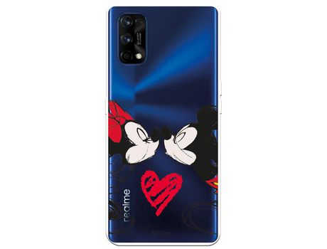 Funda para Realme 7 Pro Oficial de Disney Mickey y Minnie Beso - Clássicos Disney