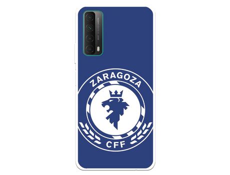 Funda para Huawei P Smart 2021 del Zaragoza CF Femenino Escudo Grande Fondo Azul - Licencia Oficial Zaragoza CF Femenino