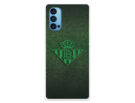 Funda para Oppo Reno4 5G del Betis Escudo Verde Fondo trama - Licencia Oficial Real Betis Balompié