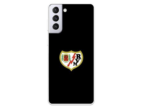 Funda para Samsung Galaxy S21 Plus del Rayo Vallecano Escudo Fondo Negro - Licencia Oficial Rayo Vallecano
