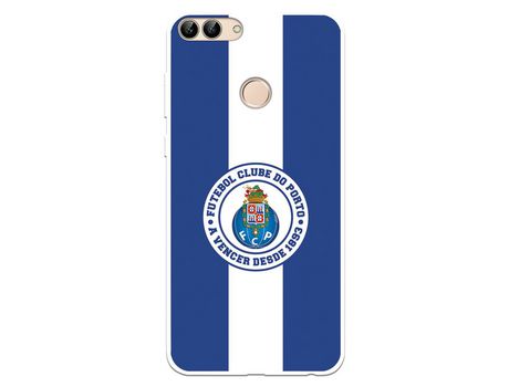 Funda para Huawei P Smart del Futebol Club Oporto Escudo Rayas Azul y blanco - Licencia Oficial Futebol Club Oporto