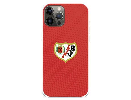 Funda para iPhone 12 Pro Max del Rayo Vallecano Escudo Fondo Rojo - Licencia Oficial Rayo Vallecano