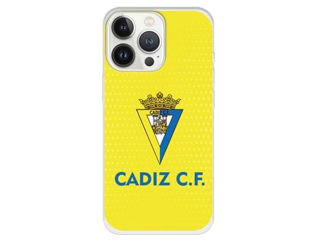 Funda para iPhone 13 Pro del Cádiz Fondo Amarillo - Licencia Oficial Cádiz CF