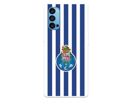 Funda para Oppo Reno4 5G del Futebol Club Oporto Escudo Rayas - Licencia Oficial Futebol Club Oporto