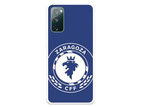 Funda para Samsung Galaxy S20 FE del Zaragoza CF Femenino Escudo Grande Fondo Azul - Licencia Oficial Zaragoza CF Femenino