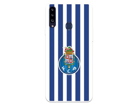 Funda para Samsung Galaxy A20s del Futebol Club Oporto Escudo Rayas - Licencia Oficial Futebol Club Oporto