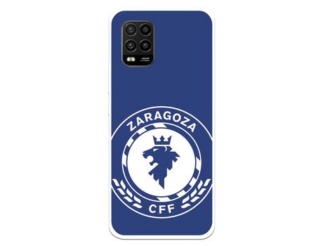 Funda para Xiaomi Mi 10 Lite del Zaragoza CF Femenino Escudo Grande Fondo Azul - Licencia Oficial Zaragoza CF Femenino