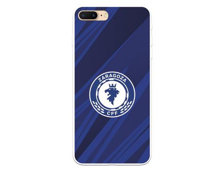 Funda para iPhone 7 Plus del Zaragoza CF Femenino Escudo Fondo Azul-Negro - Licencia Oficial Zaragoza CF Femenino