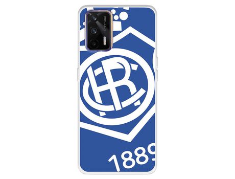 Funda para Realme GT del Recre Escudo Fondo Azul - Licencia Oficial Real Club Recreativo de Huelva