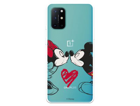Funda para OnePlus 8T Oficial de Disney Mickey y Minnie Beso - Clássicos Disney