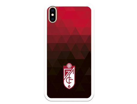 Funda para iPhone XS Max del Granada CF Escudo - Fondo Rojo y Negro Escudo - Fondo Rojo y Negro - Licencia Oficial Granada CF