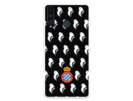 Funda para Huawei P30 Lite del RCD Espanyol Escudo Patron Fondo Negro Escudo Patron Fondo Negro - Licencia Oficial RCD Espanyol