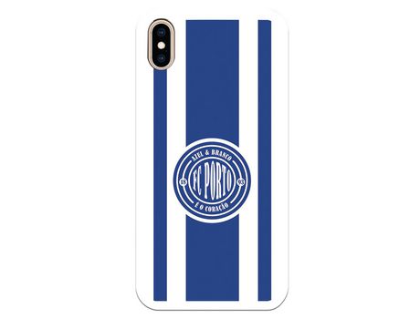 Funda para iPhone XS Max del Futebol Club Oporto Escudo Escudo y Rayas - Licencia Oficial Futebol Club Oporto